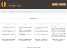 Tablet Screenshot of playalongorchestra.com